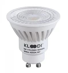 Лампа LED GU10 9W 4000К 900Lm Kloodi KDGU10-9WSMD 4K 60D
