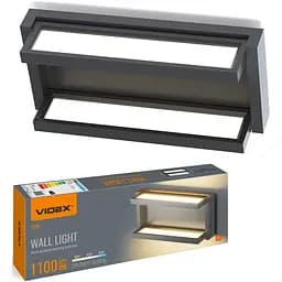 Світильник LED Videx WL01 настінний з сенсором 12W 2800K-4000K-6000K Black (VL-WL01-12CSB)