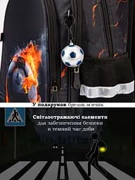 Шкільний рюкзак з ортопедичною спинкою для хлопчика School Standard 475 гр 17,5 літрів Чорний з помаранчевим - мініатюра 8