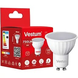 Светодиодная лампа Vestum MR16 8W 4100K 220V GU10 1-VS-1508