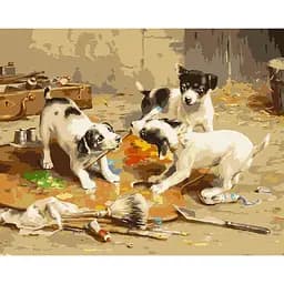 Картина за номерами "Маленькі художники" ©Carl Reichert Ideyka KHO4357 40х50 см