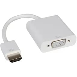 Перехідник HDMI M-VGA F білий (без звуку) OEM