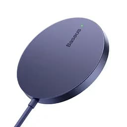 Бездротовий зарядний пристрій Baseus Simple Mini3 Magnetic Wireless Charger 15W Dusty Purple (CCJJ040205) - мініатюра 6
