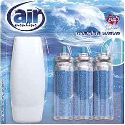 Освіжувач повітря з аплікатором Air Menline Marine Wave 45 мл (3 шт. х 15 мл)