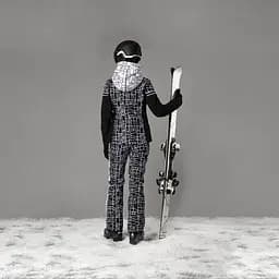 Штани CMP Womens' Clima Protect Stretch Ski Trousers with Geometric Print L White/Black (1097-31W0046-15ZH 42) - мініатюра 5