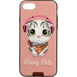 Чохол-накладка Remax Funny Pets Series Case Apple iPhone 7 Pink - мініатюра 3