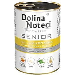 Вологий корм для літніх собак Dolina Noteci Premium Senior, з куркою, морквою та базиліком, 400 гр