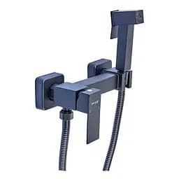 Змішувач для гігієнічного душу зовнішнього монтажу Mixxus KUB-222 Black MI6019, Чорний матовий