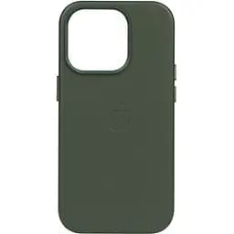 Чохол Leather Case для Apple iPhone 14 Pro Sequoia green