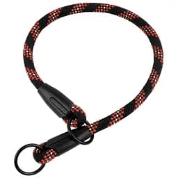 Нашийник-зашморг для собак Barksi Active світловідбивний 56х1.2 см чорно-помаранчовий