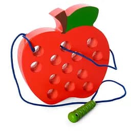 Развивающая игрушка Шнуровка MD 1228 деревянная Яблоко