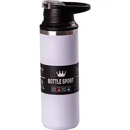 Термос Bottle Sport 550 мл з нержавіючої сталі з ручкою, бузковий Happy Life HPGM5010V