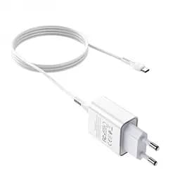 Зарядний пристрій HOCO C81A Asombroso два USB-порти Type-C зі знімним кабелем Білий - мініатюра 7