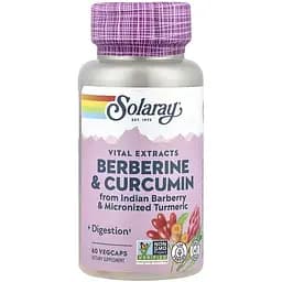 Берберин + куркумін Solaray Berberine & Curcumin 600 мг 60 веганських капсул