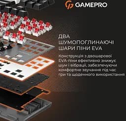 Клавиатура игровая механическая GamePro MK-124-G Genesis Joker Pro Outemu Red Switch Wireless/Bluetooth/USB - мініатюра 9