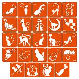 Набор трафаретов для био-тату «K - котики» k-simple_24_1