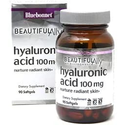 Препарат для суглобів і зв'язок Bluebonnet Nutrition Hyaluronic Acid 100 mg Beautiful Ally 90 капсул