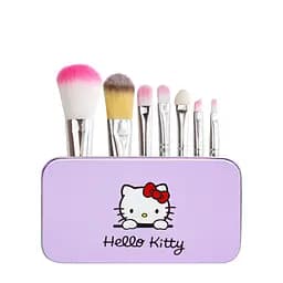 Набор кисточек для макияжа в металлической коробке Hello Kitty 7 шт.