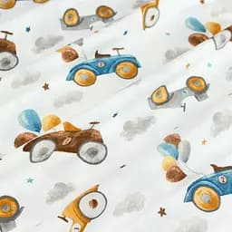 Комплект постільної білизни Cosas Racing cars CS4 Підлітковий фланель бірюзовий (Flannel_CarsRacingBalls_El90-36Silver_155) - мініатюра 10