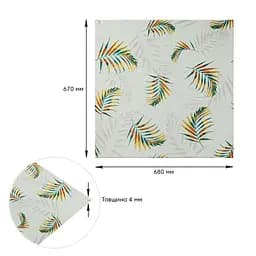 Панель стінова 3D 680х670х4мм Папороть на бежовому фоні (D) SW-00001983 - мініатюра 5