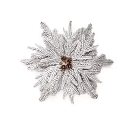 Литий декоративний штучний свічник засніжений Lugi SOK-O-4 Тріумф зимовий Преміум на 1 свічку