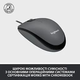 Миша Logitech M100 USB Black (910-006652) - мініатюра 4