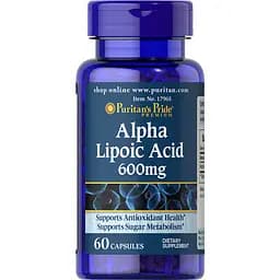 Альфа-ліпоєва кислота Puritan's Pride Alpha Lipoic Acid 60 капсул