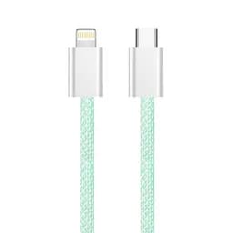Кабель ColorWay Lightning + USB Type-C (M/M), 3.0 А, 1 м, Green (CW-CBPDCL061-G)