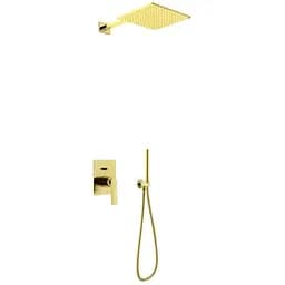 Душова система Kohlman Experience 30 brushed gold + BOX прихованого монтажу QW210EGDBQ30, Золотий