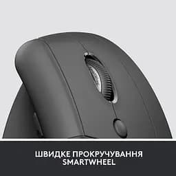 Мишка Logitech Lift Vertical Ergonomic Wireless/Bluetooth for Business Graphite (910-006494) - мініатюра 8