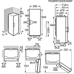 Морозильна камера Electrolux 186x60х65, 278л, E, NF, інв., нерж - мініатюра 6
