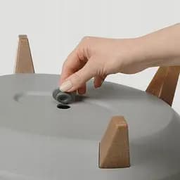 Вазон для квітів миса Lamela Рома 33х18.5 см чорний (000024393) - мініатюра 4