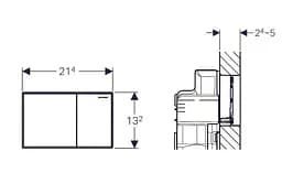 Клавіша змиву Geberit Sigma60 скло біле 115.640.SI.1, Білий - мініатюра 2