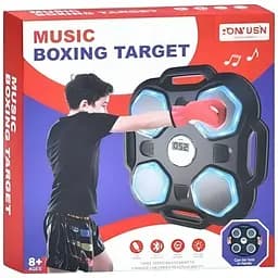 Боксерский набор MS 4650 с аккумулятором, 3 скоростными режимами, Bluetooth, подсветкой и музыкой, черно-белый