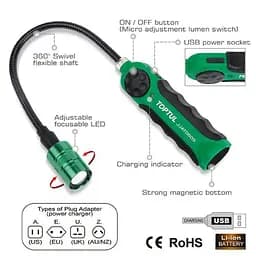 Ліхтар гнучкий світлодіодний Toptul hoz0006842 - мініатюра 3
