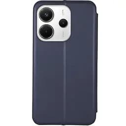 Шкіряний чохол-книжка Classy для Xiaomi Redmi Note 14 4G (Europe version) Темно-синій - мініатюра 2