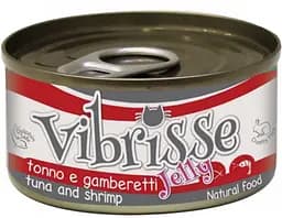 Консерви Vibrisse Jelly тунець/креветки для дорослих кішок всіх порід 70 г