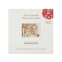 Склейка для акварелі Sennelier, 20 аркушів, гаряче пресування, 300 г/м, 30x30 см