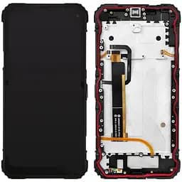 Дисплей Blackview BV6100 чорний, оригінал PRC, з рамкою, зі сканером відбитка пальця