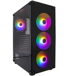 Корпус 1stPlayer V3-B-BK-4F1, Black, без БП, Midi Tower, ATX/Micro ATX/Mini ITX, 1xUSB 3.0/2xUSB 2.0, макс. CPU - 165 мм/VGA - 320 мм, 4x120 мм RGB, боковая панель из закаленного стекла