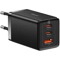 Зарядний пристрій Baseus 2xUSB-C 65W + 1xUSB GaN + cable USB-C to USB-C 100W 1.0m black (CCGP120201)