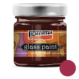Краска витражная Pentart на основе раствора холодной фиксации Бордовая 30 мл