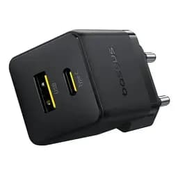 МЗП Baseus Palm Fast Charger Type-C+USB 30W с Cable Type-C to Type-C 60W 20V/3A 1m P1011160A113-01 Black - мініатюра 2