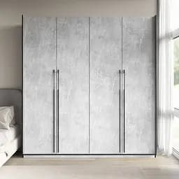 Шкаф для одежды Flamecame в спальню со штангой и полочками на 4 двери FR-20