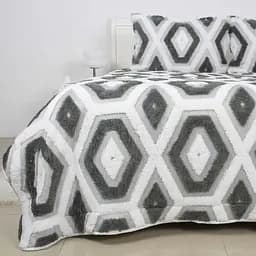 Покривало ТЕП Boho сірий ромб 240 x 260 см (4-05215_35072) - мініатюра 3
