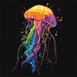 Картина за номерами "Яскрава медуза" Ідейка KHO6825, 30х30 см