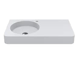 Умивальник Miraggio LOOP 800 L (8813983) Mirasoft, Матовий, Підвісний, Білий - мініатюра 3