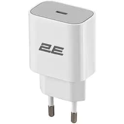 Мережевий зарядний пристрій 2E (1USB 3A) 30W White (2E-WC1USBC30W-W)