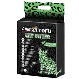 Соевый наполнитель AnimAll Tofu Green Tea с ароматом зеленого чая для кошек 10 литров 4.66 кг