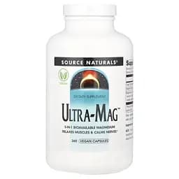 Комплекс магнию Source Naturals Ultra-Mag, 360 вегакапсул з п'яти форм